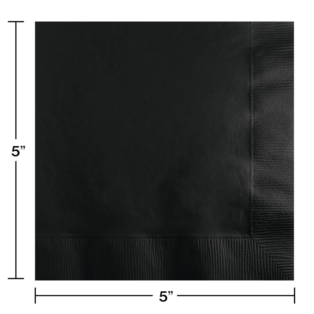 Beverage Napkin 2ply - Black Velvet Party Decoration from Bulk Party Decorations