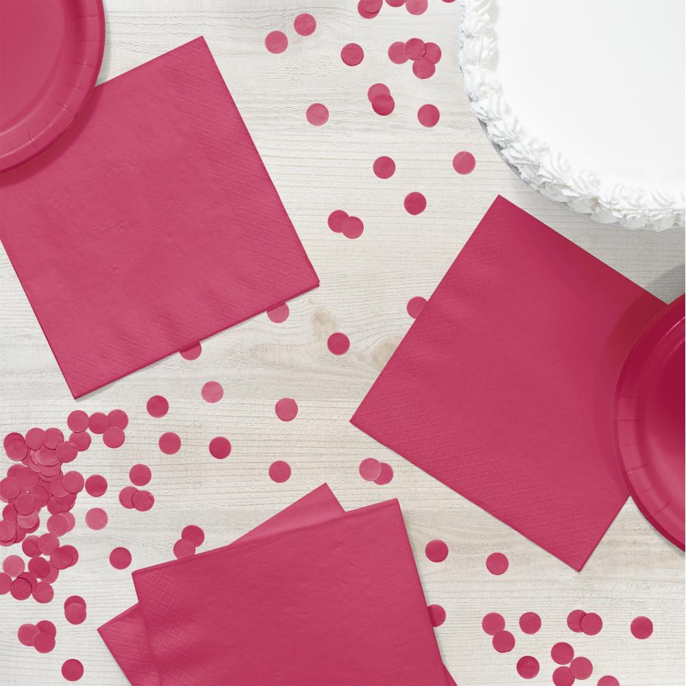 Luncheon Napkin 2ply - Hot Magenta Party Decoration from Bulk Party Decorations