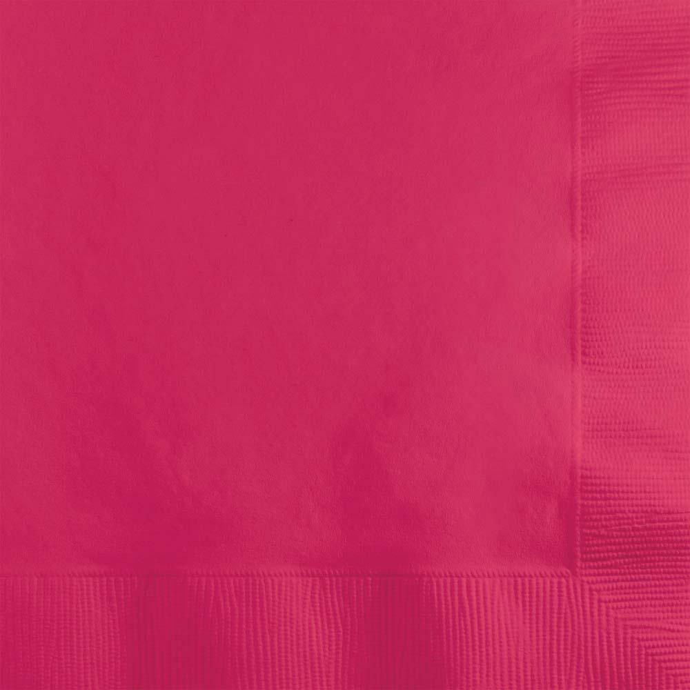 Beverage Napkin 2ply - Hot Magenta Party Decoration from Bulk Party Decorations