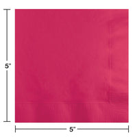 Beverage Napkin 2ply - Hot Magenta Party Decoration from Bulk Party Decorations