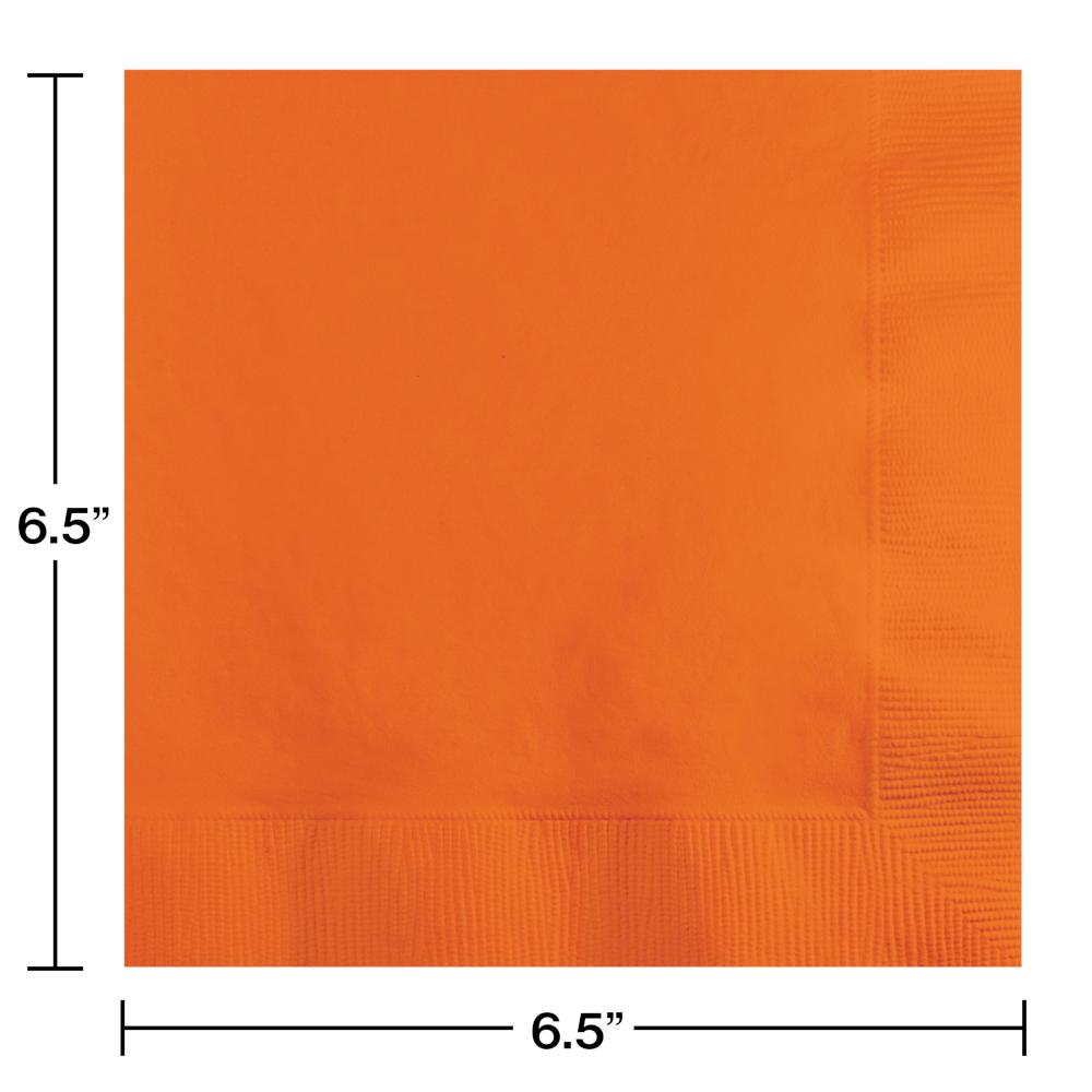 Luncheon Napkin 2ply - Sunkissed Orange Party Decoration from Bulk Party Decorations