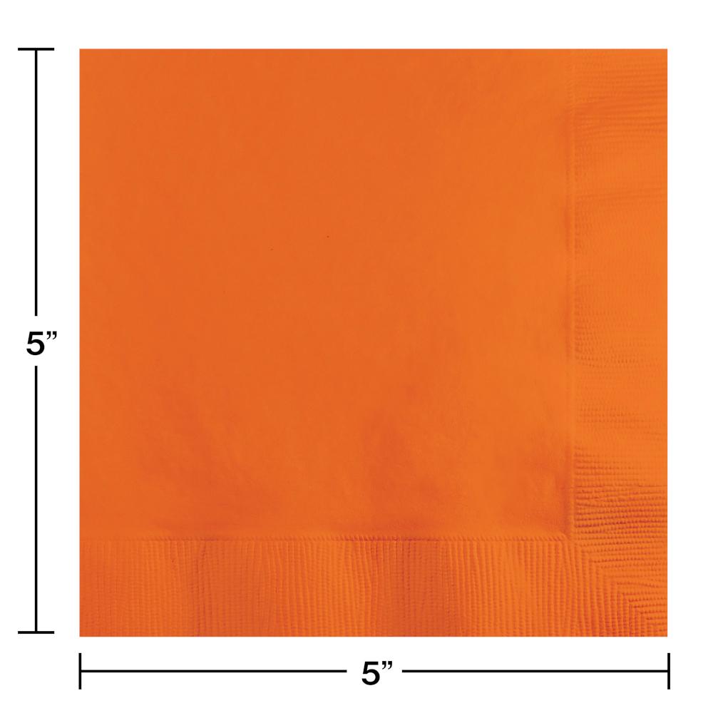 Beverage Napkin 2ply - Sunkissed Orange Party Decoration from Bulk Party Decorations