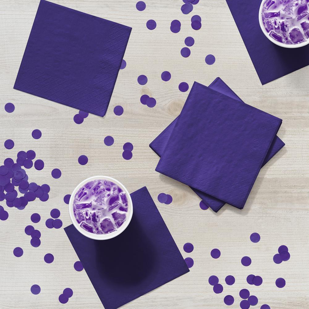 Beverage Napkin 2ply - Purple Party Decoration from Bulk Party Decorations
