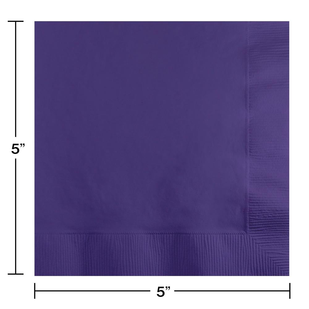 Beverage Napkin 2ply - Purple Party Decoration from Bulk Party Decorations