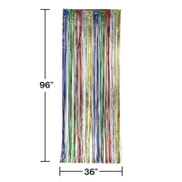 6ct Bulk Multicolor Foil Door Curtain