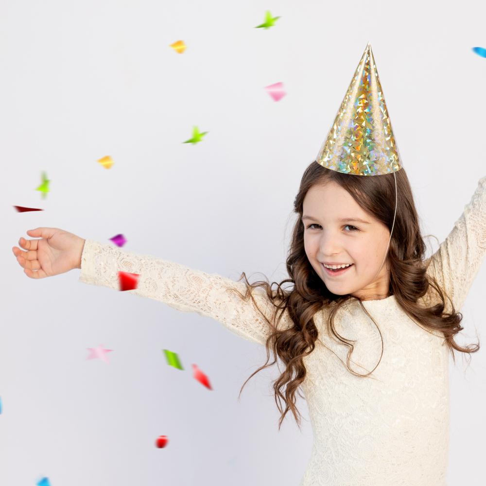 48ct Bulk Assorted Prismatic Party Hats