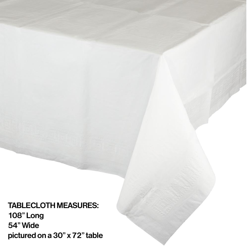 72ct Bulk White Linette Paper Table Covers