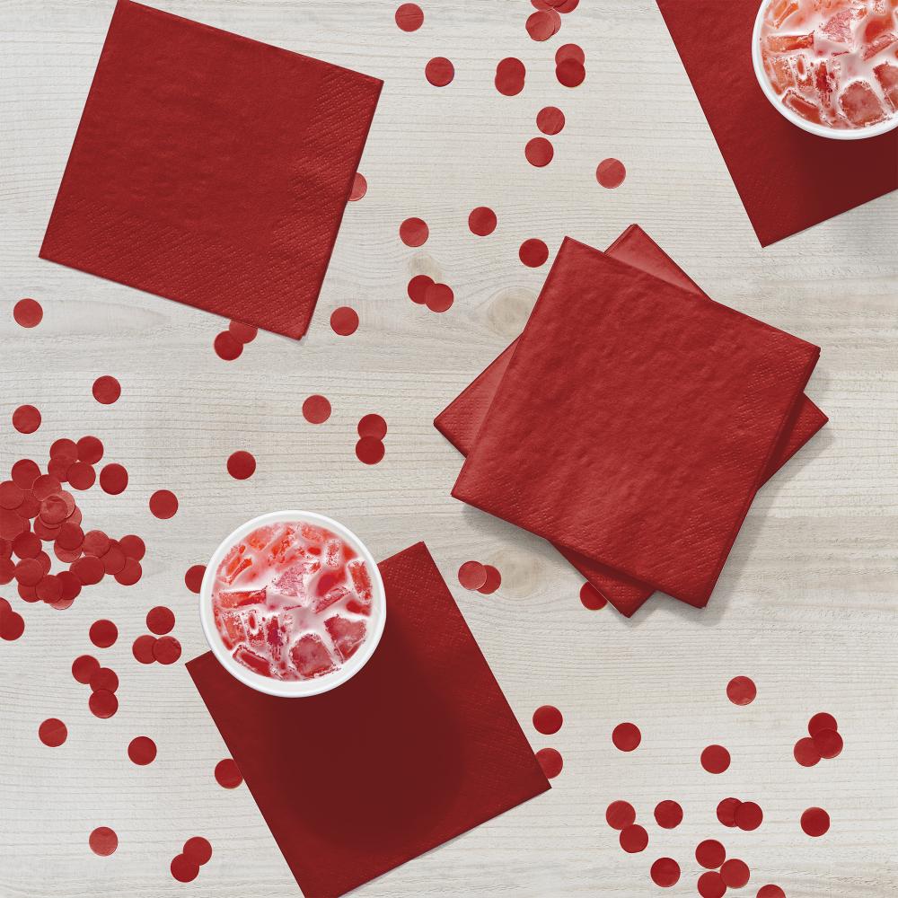 Bulk Classic Red 2 Ply Beverage Napkins (1200 per Case)