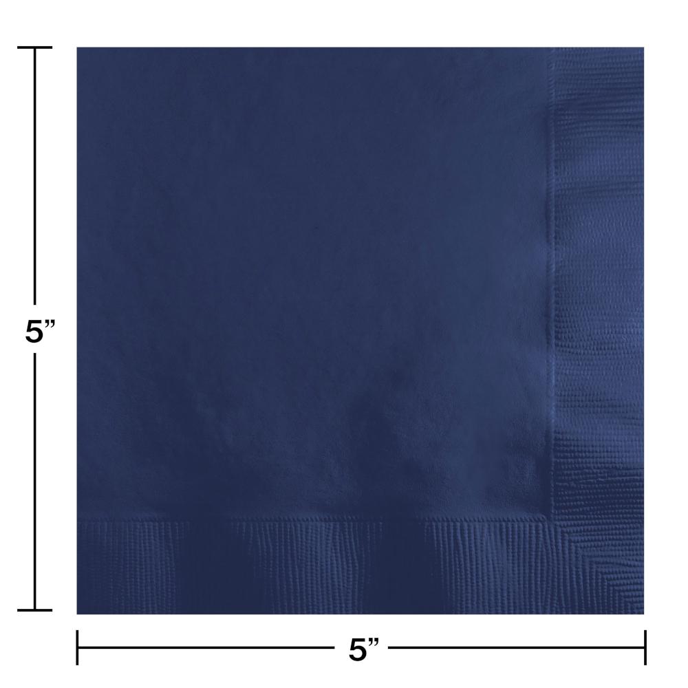Bulk Navy 2 Ply Beverage Napkins (1200 per Case)