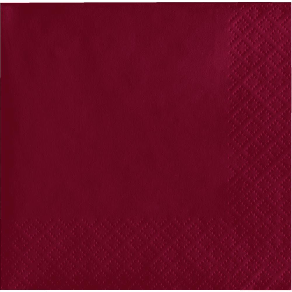 Bulk Burgundy 2 Ply Beverage Napkins (1200 per Case)