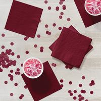 Bulk Burgundy 2 Ply Beverage Napkins (1200 per Case)