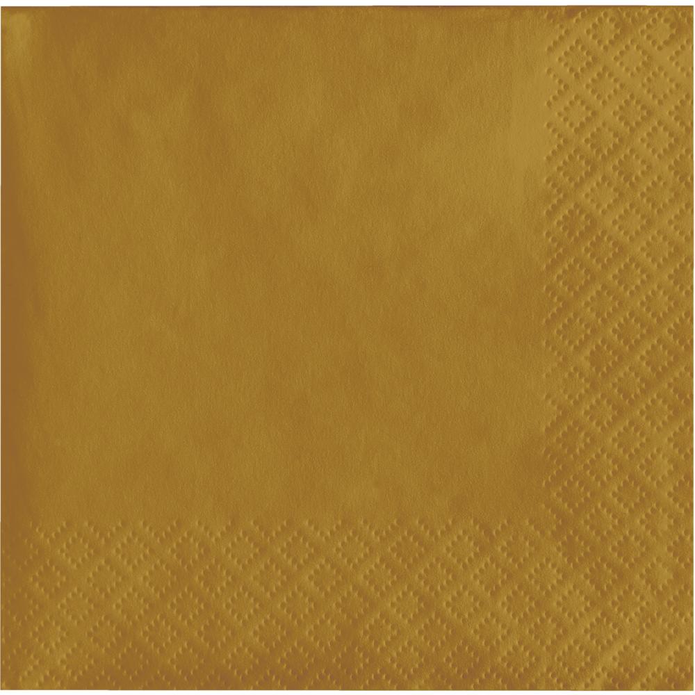 Bulk Glittering Gold Beverage Napkins 2 ply (1200 per Case)