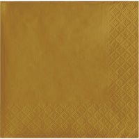 Bulk Glittering Gold Beverage Napkins 2 ply (1200 per Case)