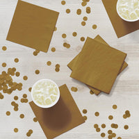 Bulk Glittering Gold Beverage Napkins 2 ply (1200 per Case)