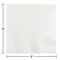 Bulk White 2 Ply Beverage Napkins (1200 per Case)