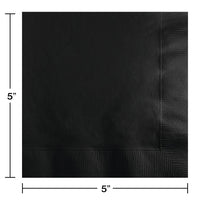 Bulk Black Velvet 2 Ply Beverage Napkins (1200 per Case)
