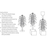 6ct Bulk Tailgate Rush Cascading Foil Centerpieces