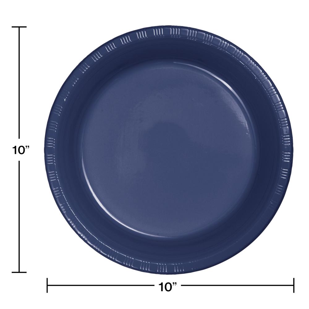 240ct Bulk Navy Plastic Banquet Plates