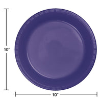 240ct Bulk Purple Plastic Banquet Plates