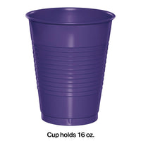 240ct Bulk Purple 16 oz Plastic Cups