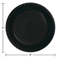 240ct Bulk Black Velvet Plastic Dessert Plates