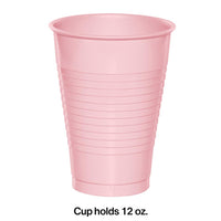 240ct Bulk Classic Pink 12 oz Plastic Cups