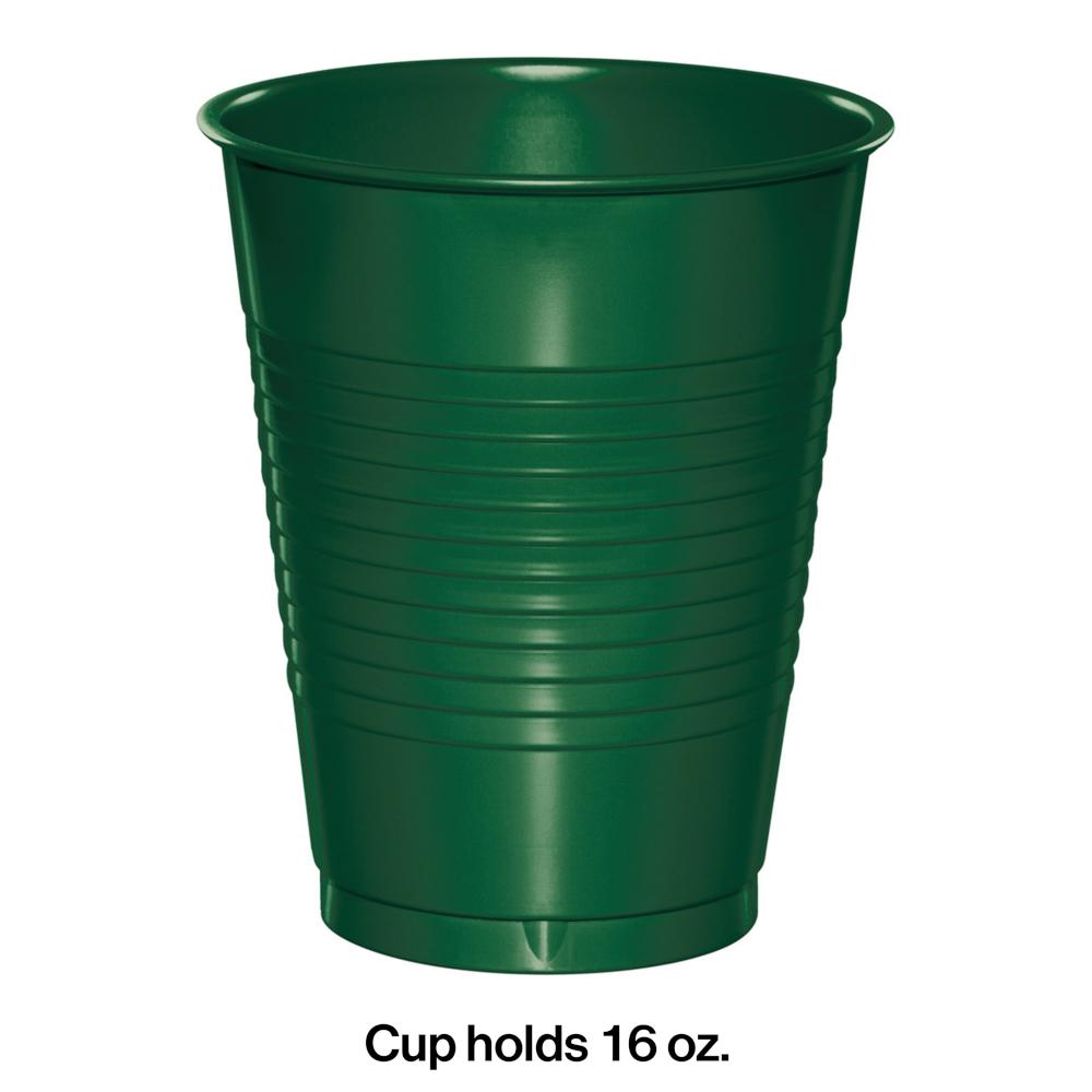240ct Bulk Hunter Green 16 oz Plastic Cups