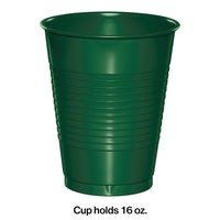 240ct Bulk Hunter Green 16 oz Plastic Cups