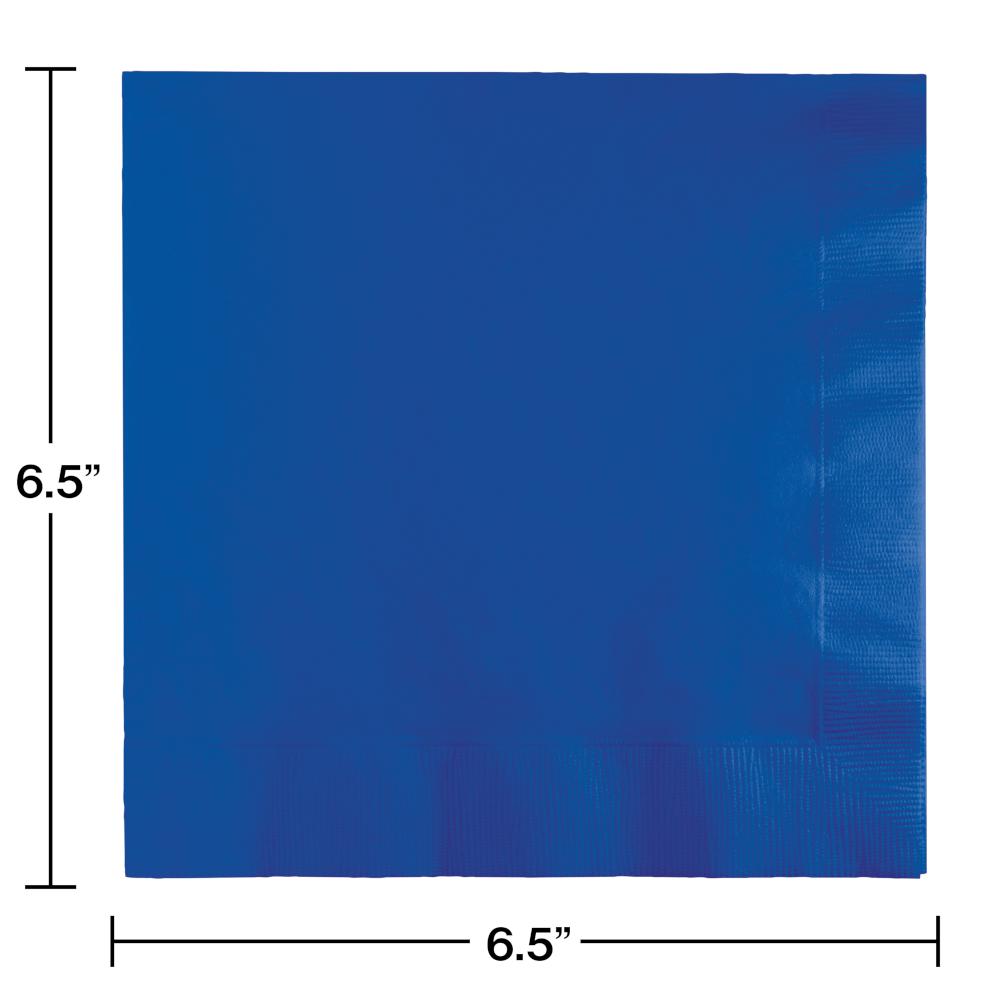 Bulk Cobalt Blue Value Friendly Luncheon Napkins (240 per Case)
