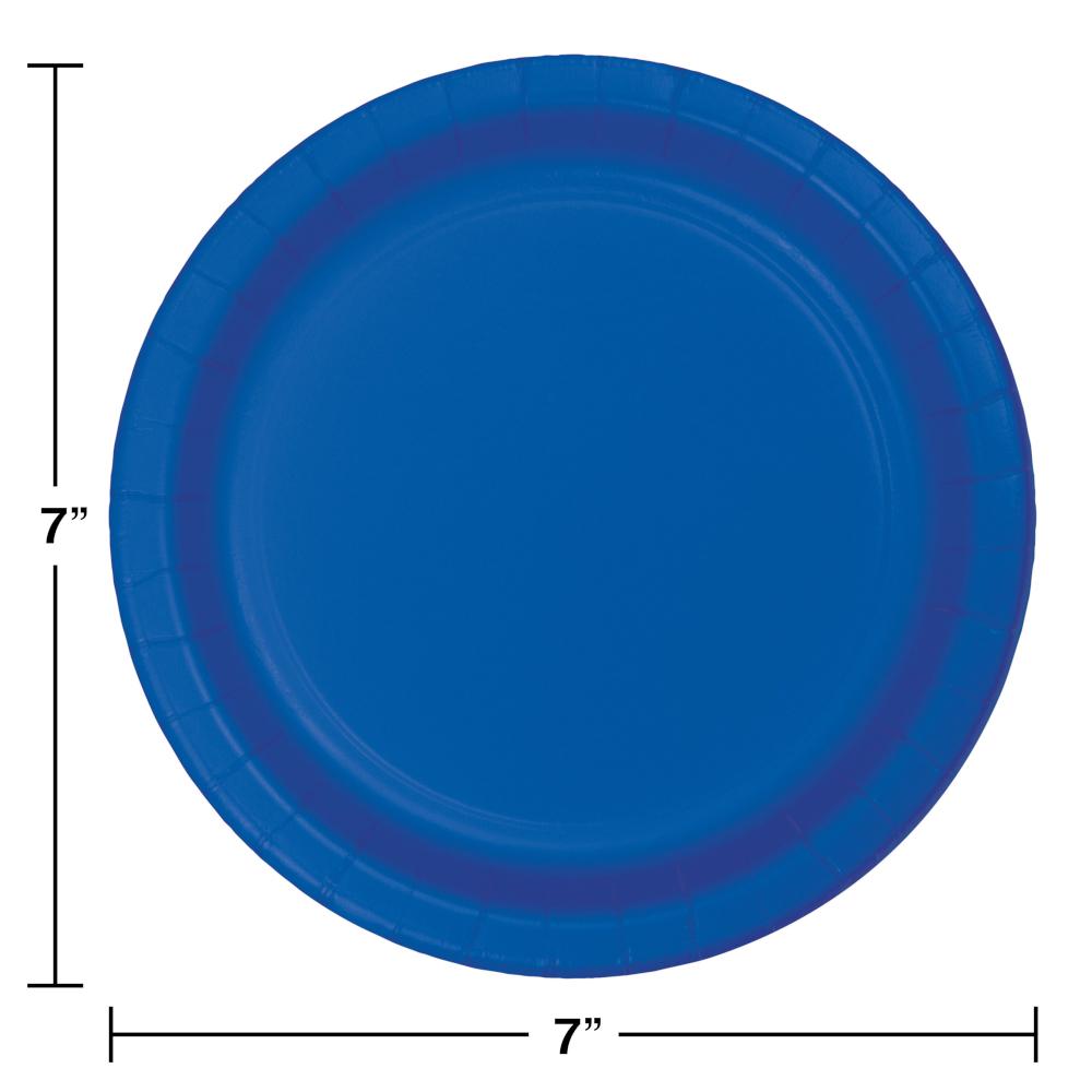 96ct Bulk Value Friendly Cobalt Blue Dessert Plates