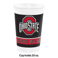96ct Bulk Ohio State University 20 oz Plastic Cups