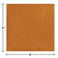 Bulk Pumpkin Spice Orange Beverage Napkins 2 Ply (600 per Case)