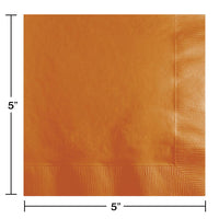 Bulk Pumpkin Spice Orange Beverage Napkins 2 Ply (600 per Case)