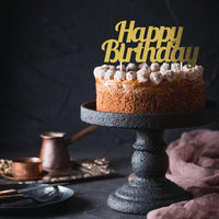 12ct Bulk Gold Glitter Happy Birthday Cake Toppers