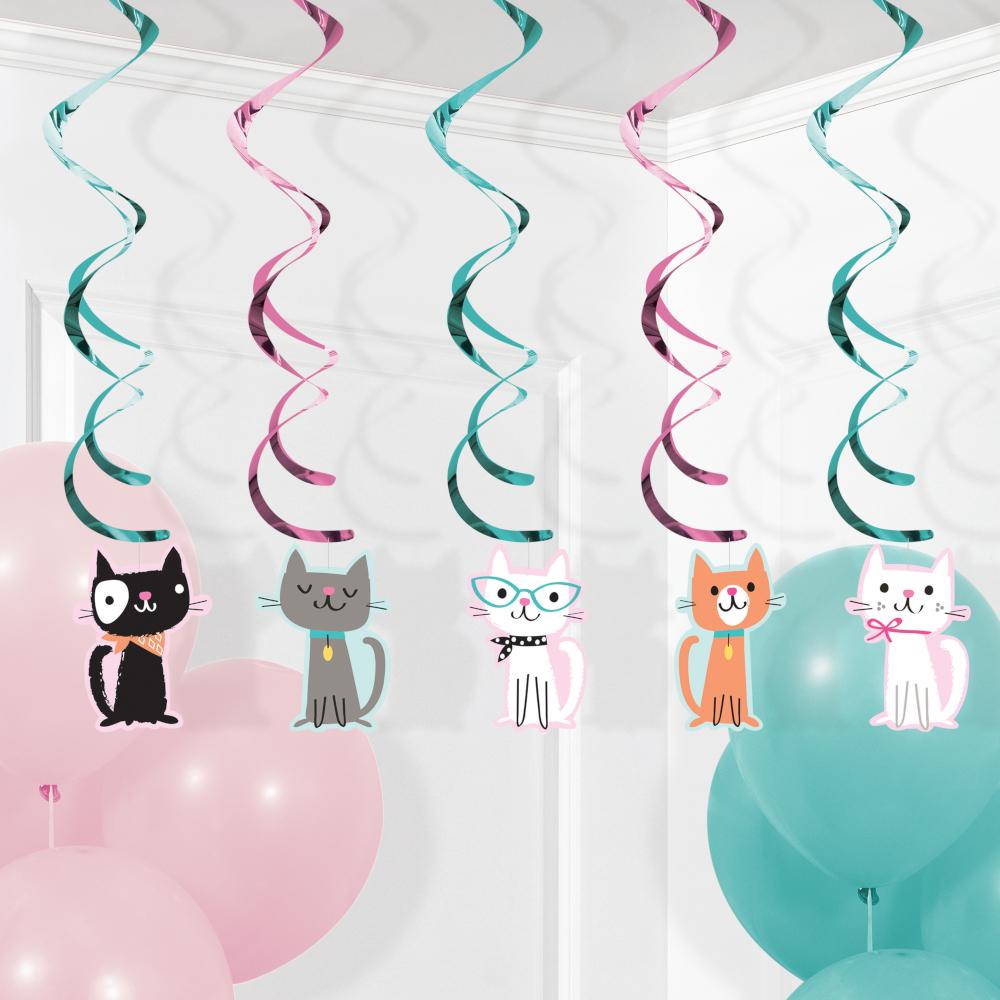 30ct Bulk Purr-fect Cat Party Dizzy Danglers