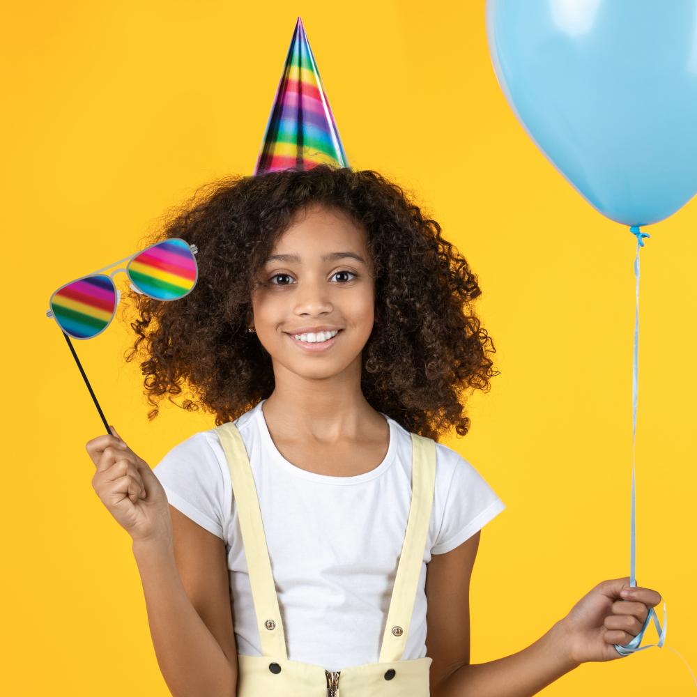 96ct Bulk Rainbow Foil Party Hats