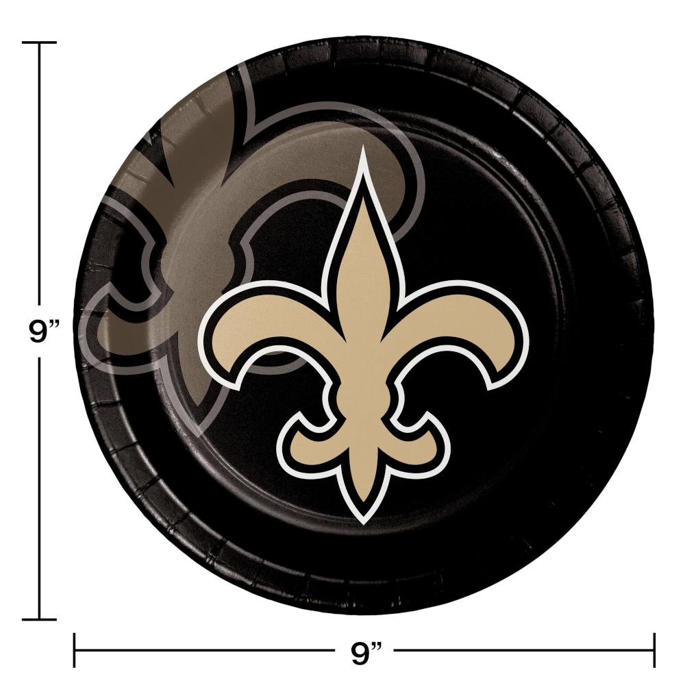 96ct Bulk New Orleans Saints Dinner Plates
