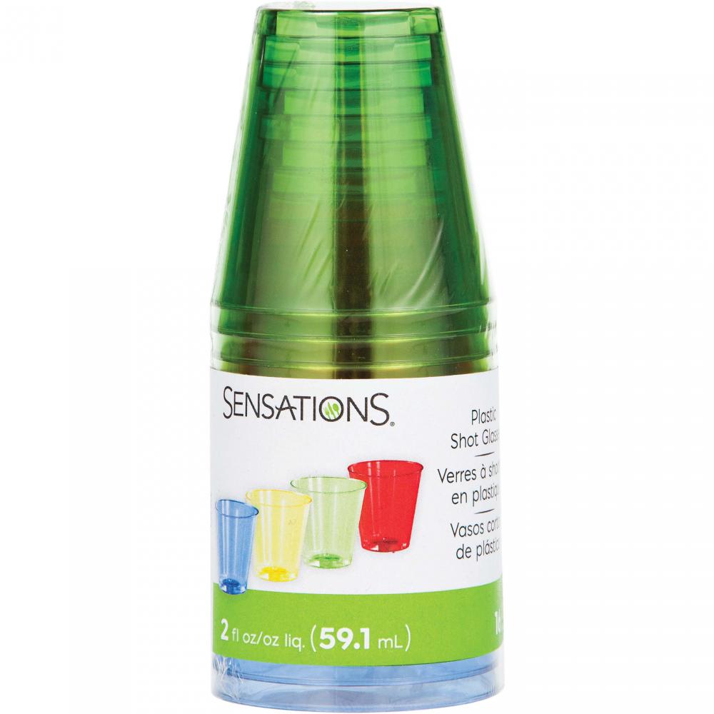 192ct Bulk 2 oz Assorted Color Plastic Shot Glasses