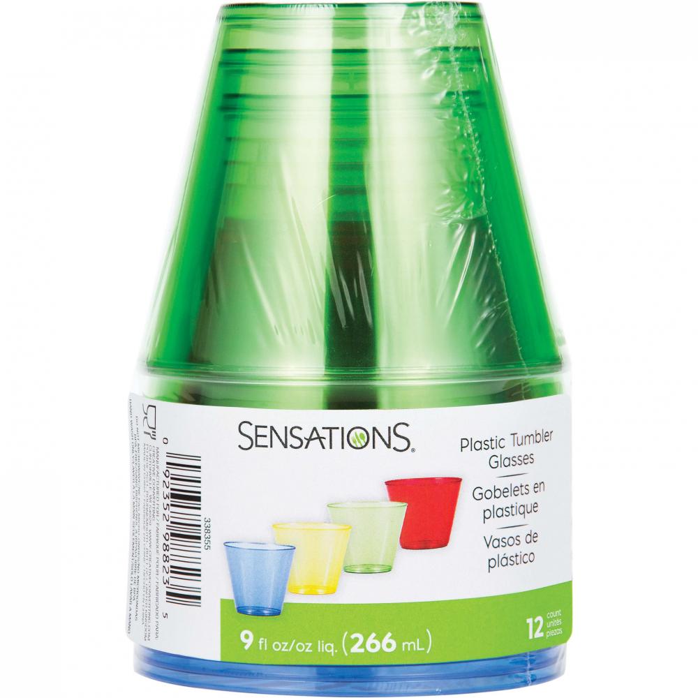 144ct Bulk 9 oz Assorted Colors Plastic Tumblers