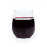 24ct Bulk 14 oz Plastic Stemless Wine Glasses