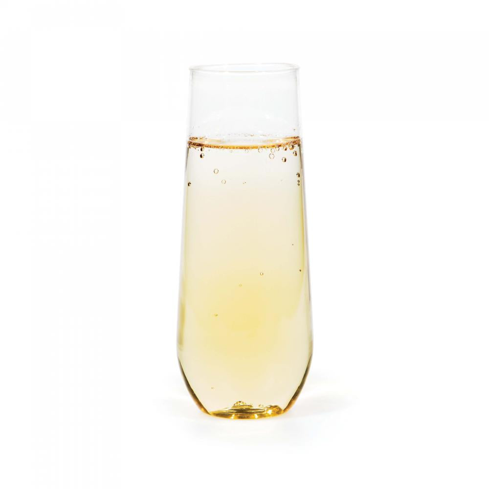 24ct Bulk 9 oz Plastic Stemless Champagne Flutes