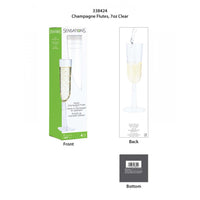 48ct Bulk 7 oz Plastic Champagne Flutes