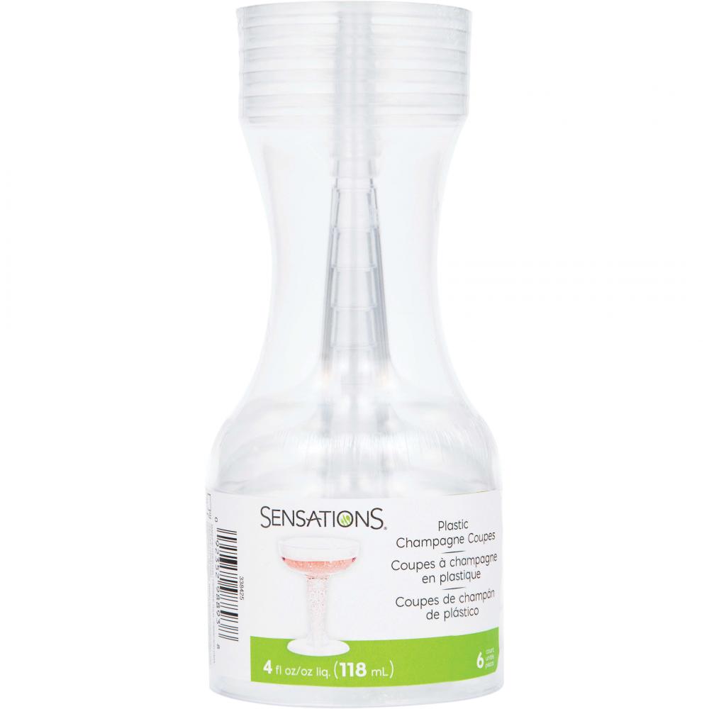 54ct Bulk 4 oz Plastic Champagne Coupes