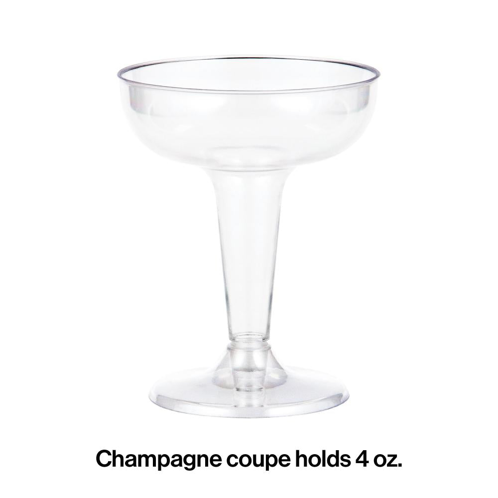 54ct Bulk 4 oz Plastic Champagne Coupes