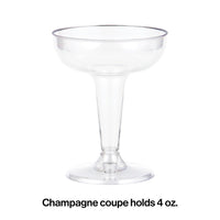 54ct Bulk 4 oz Plastic Champagne Coupes