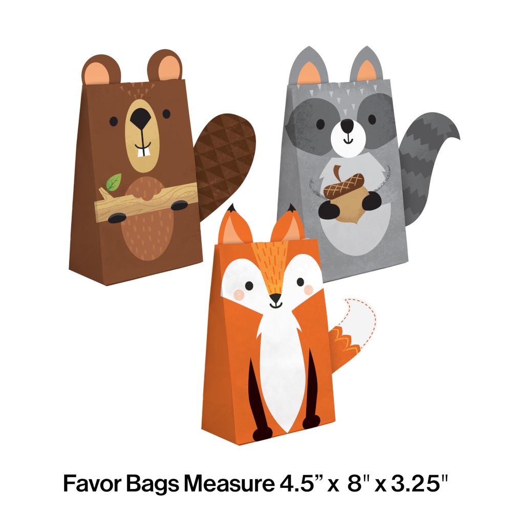 96ct Bulk Wild One Woodland Paper Treat Bags