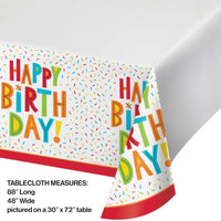 Birthday Fun Plastic Tablecloths (Case of 12) by Creative Converting