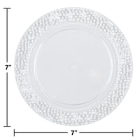 120ct Bulk Clear Pebble Plastic Dessert Plates