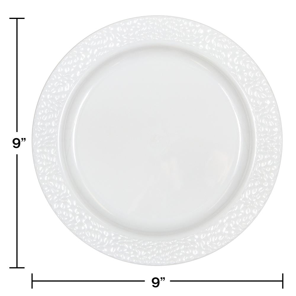 120ct Bulk Pearl Pebble Plastic Dinner Plates