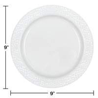 120ct Bulk Pearl Pebble Plastic Dinner Plates